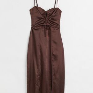 H&M Strapless Brown Dress